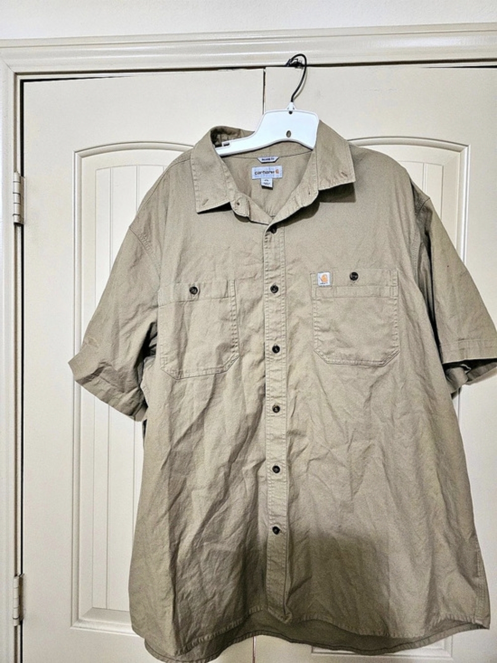 Carhartt Rugged Flex Relaxed Fit Midweight Canvas Short-Sleeve Shirt Canvas